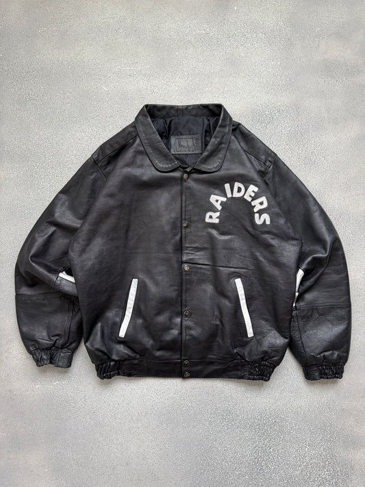 Raiders leather jacket (L)