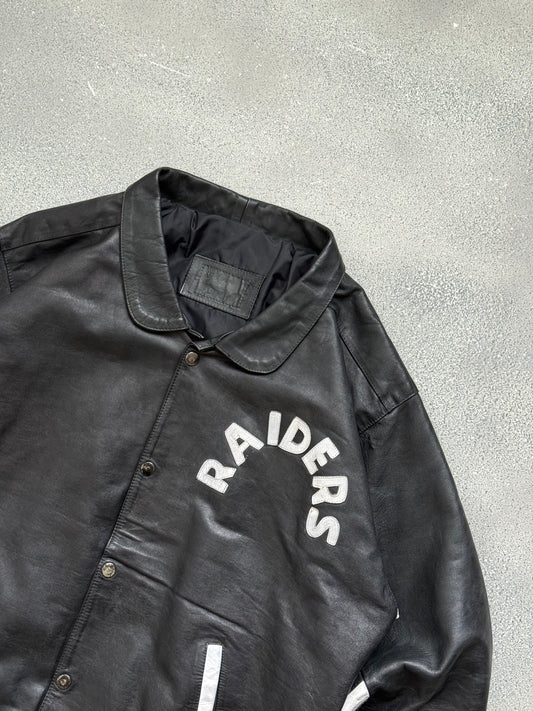 Raiders leather jacket (L)