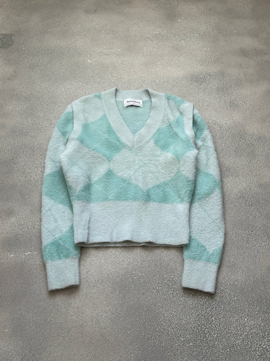 House of Sunny Argyle Knit sweater (M)